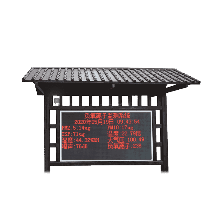 Negative oxygen ion monitoring station